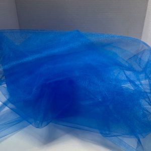 Regal Blue 100% Nylon Sparkle Tulle by the yard Wedding Decoration shower fabric